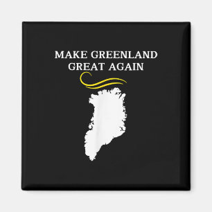 Aimant Carte du Groenland avec les cheveux Trump faire Gr