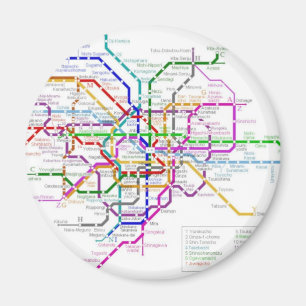 Aimant Carte du métro de Tokyo