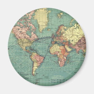 Aimant Carte du monde 1919