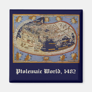 Aimant Carte du monde antique Ptolémée, Johannes d'Arnshe