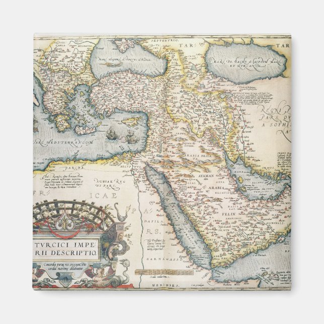 Aimant Carte du Moyen-Orient (Devant)
