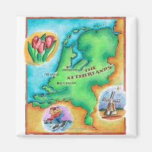 Aimant Carte du Pays-Bas