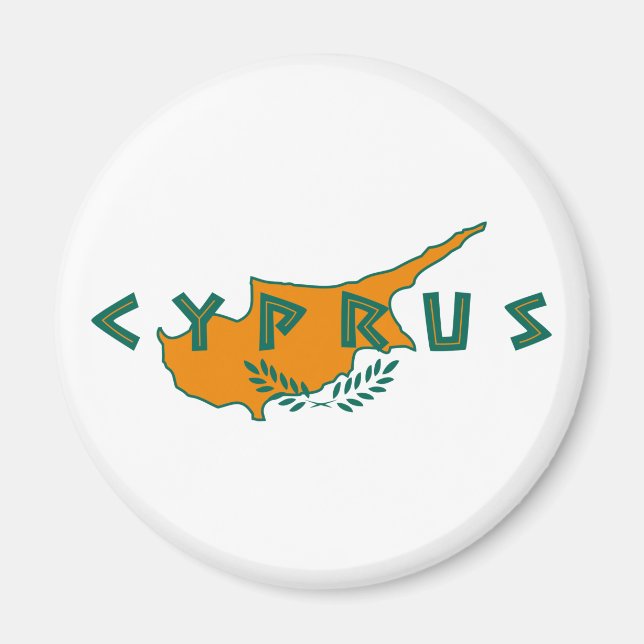 Aimant carte du pays de chypre drapeau symbole de voyage  (Devant)