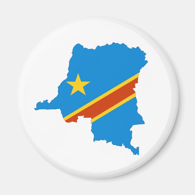 Aimant carte du pays du zaïre-congo (Devant)