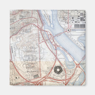 Aimant Carte du réseau routier du Pentagone