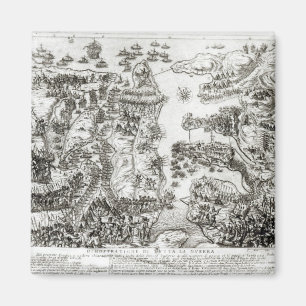 Aimant Carte du siège de Malte en 1565