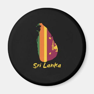 Aimant Carte du Sri Lanka Fiers cadeau de l'Asie du Sri L