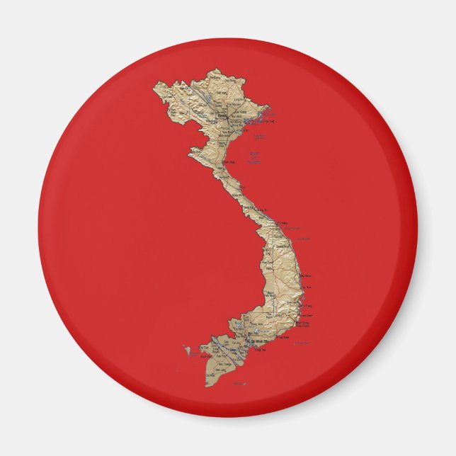 Aimant Carte du Vietnam (Devant)