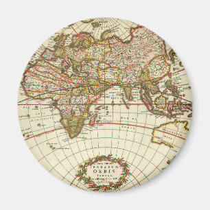 Aimant Carte du Vieux Monde antique par Frederick de Wit,