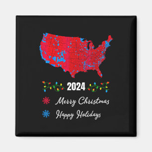 Aimant Carte électorale 2024 Joyeux Noël Trump Nouveau Pr