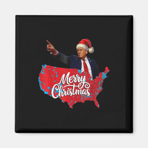 Aimant Carte électorale Trump Joyeux Noël Père Noël H