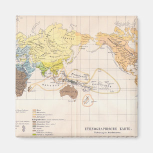 Aimant Carte ethnographique du monde