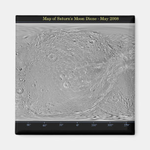 Aimant Carte globale de la lune Dione de Saturn