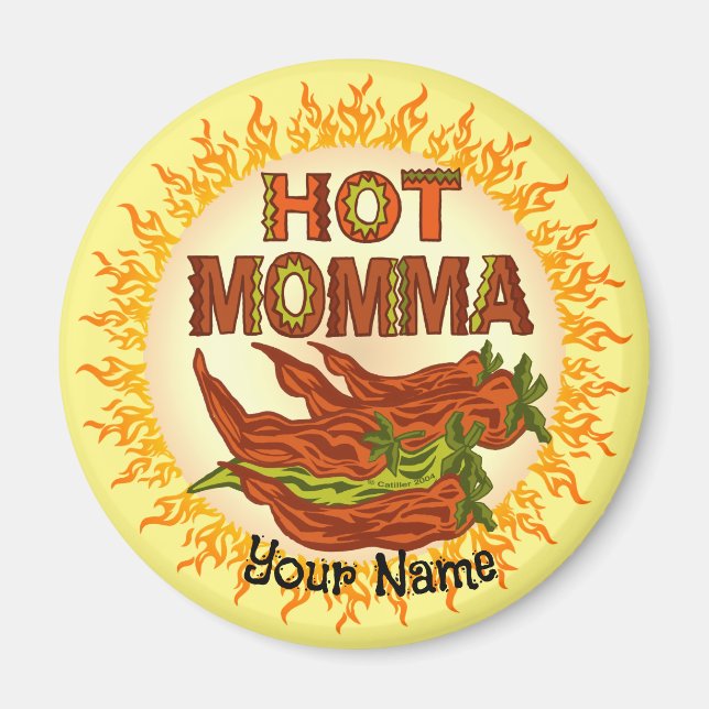 Aimant Carte Hot Momma (Devant)