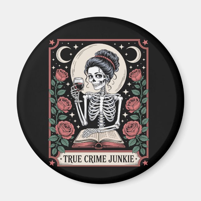 Aimant Carte Junkie Tarot Halloween True Crime (Devant)