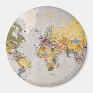 Aimant carte mondiale