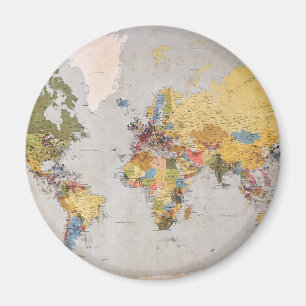 Aimant carte mondiale