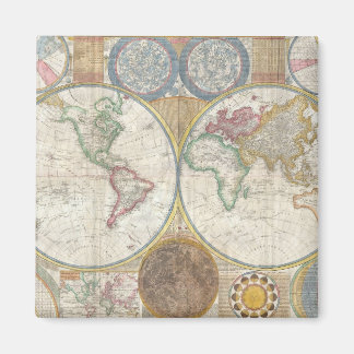 AIMANT CARTE MONDIALE VINTAGE