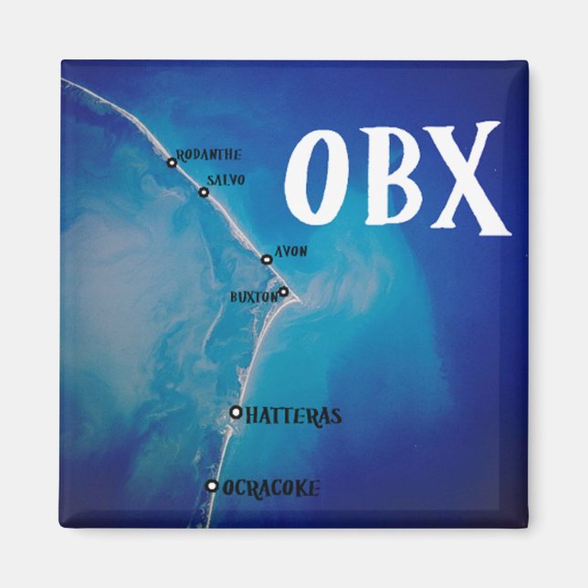 Aimant Carte OBX Sud (Devant)