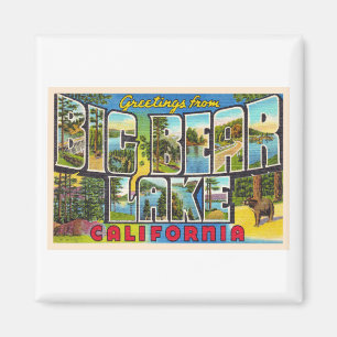 Aimant Carte postale Big Bear Lake California CA