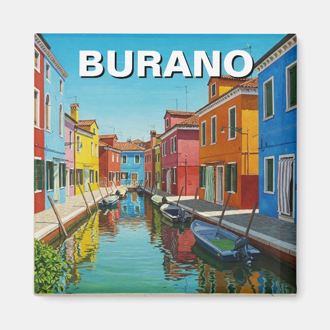 Aimant Carte postale Burano Italie (Devant)