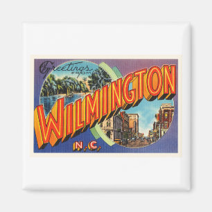 Aimant Carte postale de cru de Wilmington #2 la Caroline