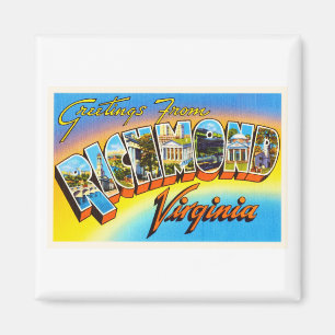 Aimant Carte postale Richmond Virginia VA Old Vintage voy