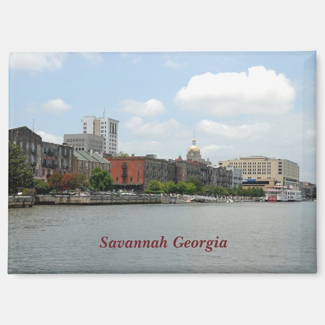 Aimant Carte postale Savannah Georgia (Recto)