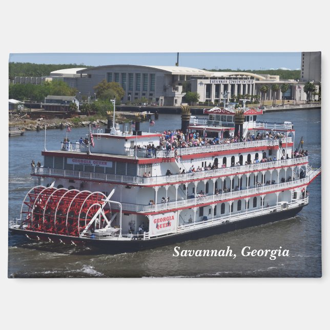 Aimant Carte postale Savannah, Georgia Riverboat (Recto)
