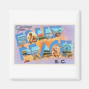 Aimant Carte postale vintage de Sc de la Caroline du Sud