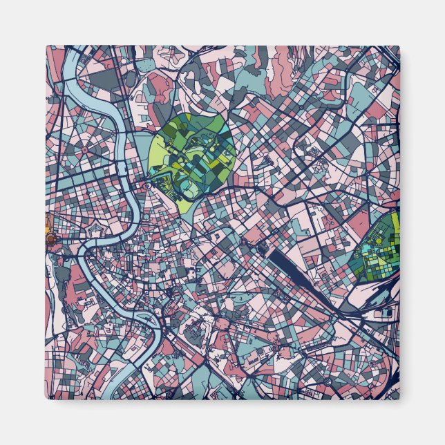 Aimant Carte Rome Italie (Devant)