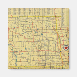 Aimant Carte routière N & S Dakota