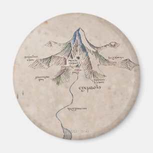 Aimant Carte Sindarin de la Lonely Mountain