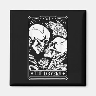 Aimant Carte Tarot Les Amateurs Vintage Squelette Goth Ha