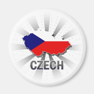 Aimant Carte tchèque 2,0 de drapeau