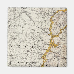 Aimant Carte topographique et glaciaire du New Hampshire