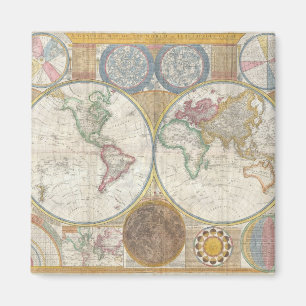 Aimant Carte vintage du monde