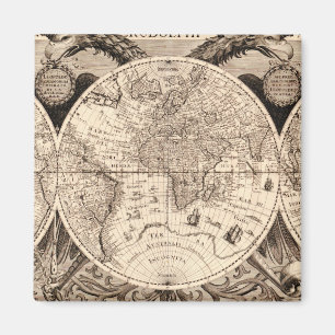 Aimant Carte vintage du monde
