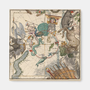 Aimant Carte vintage du pôle Sud
