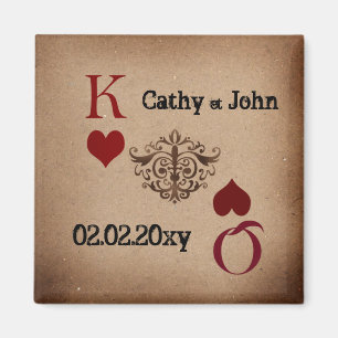Aimant Cartes de Mariage Rustique Las Vegas