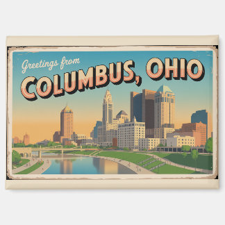 Aimant Cartes de vœux vintage de Columbus Ohio