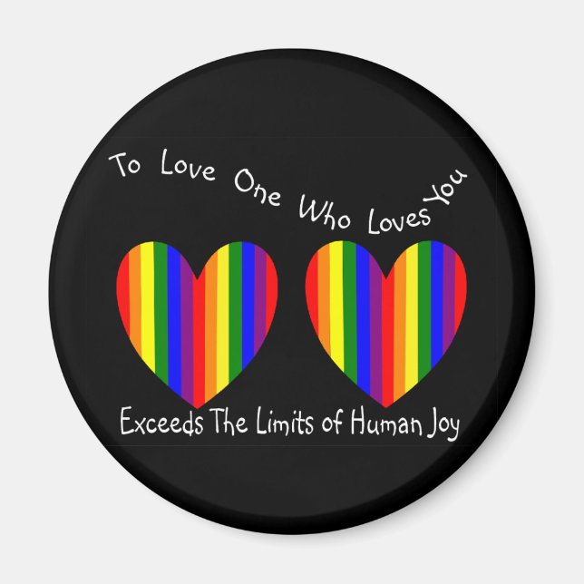 Aimant Cartes et cadeaux de Saint-Valentin gays/lesbienne (Devant)