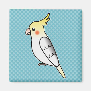 Aimant Cartoon à carottes Cockatiel Parrot Bird