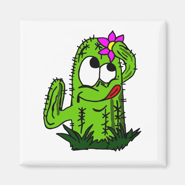 Aimant Cartoon Cactus (Devant)