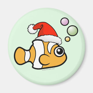 Aimant Cartoon Clownfish Père Noël