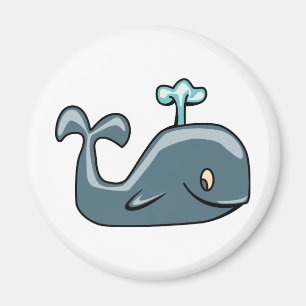 AIMANT CARTOON DE BALEINE GRIS DE BALEINE GRIS CUTE ANIMA
