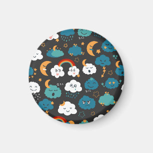 Aimant Cartoon Météo Prévision Motif sans couture