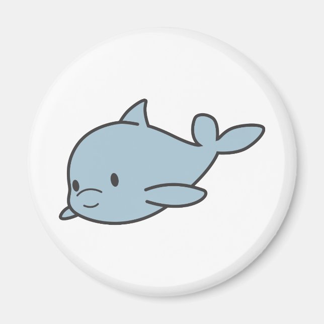 Aimant Cartoon personnalisé Bébé Dauphin (Devant)
