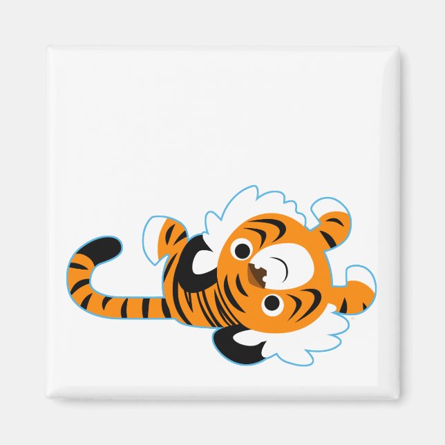Aimant Cartoon Tiger Facile (Devant)