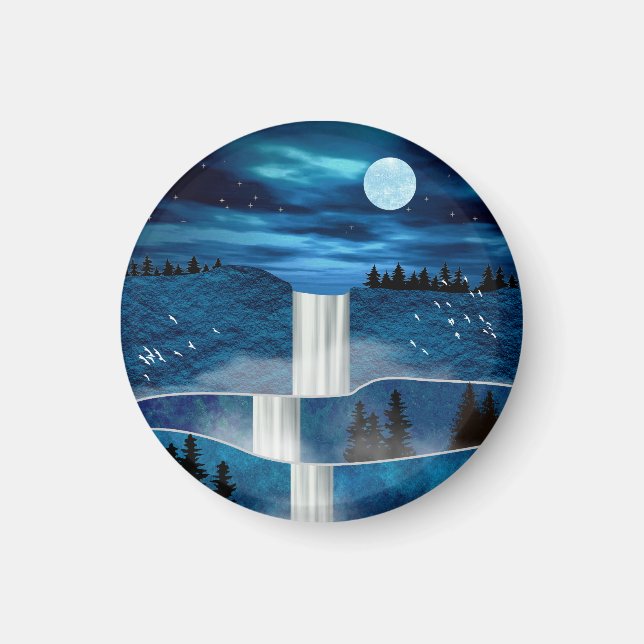 Aimant Cascade bleue (Devant)